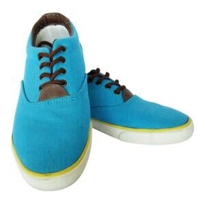 Beverly Hills Polo Club Blue Women's Lace Up Low Top Canvas Sneakers Size 7